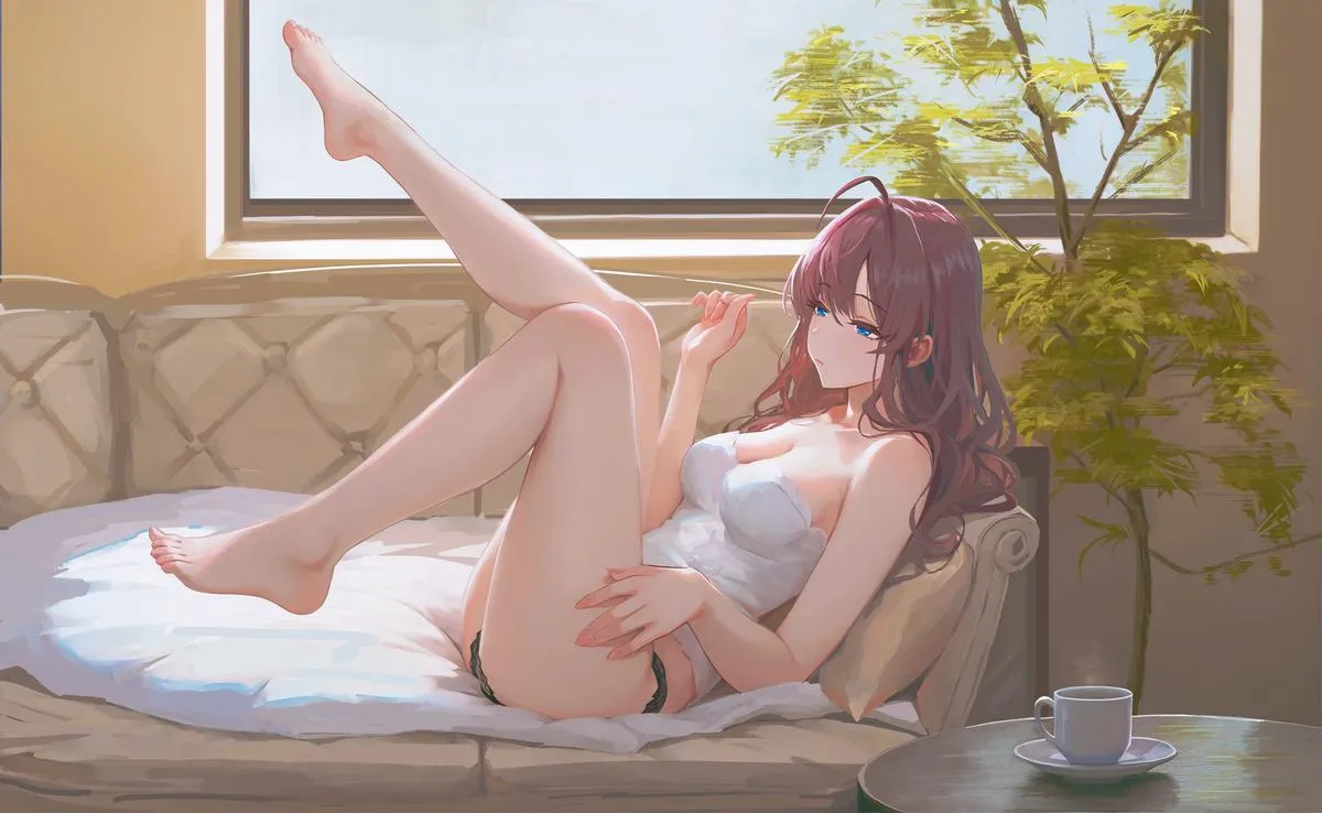 Shiki Ichinose doing.........chilling in the sofa i guess? artist 情理叶
