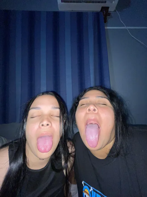 My girlfriend and I after kissing