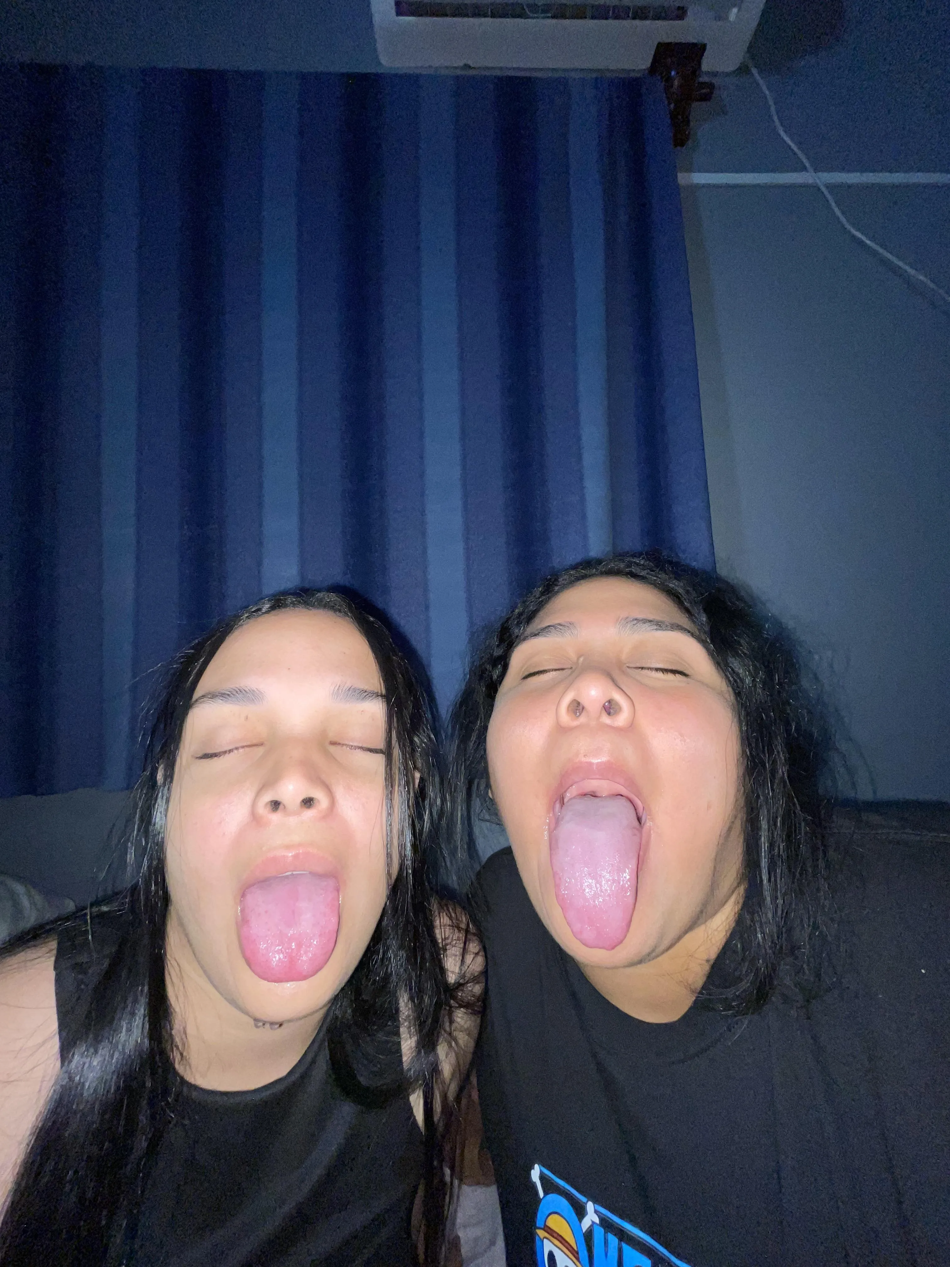 My girlfriend and I after kissing