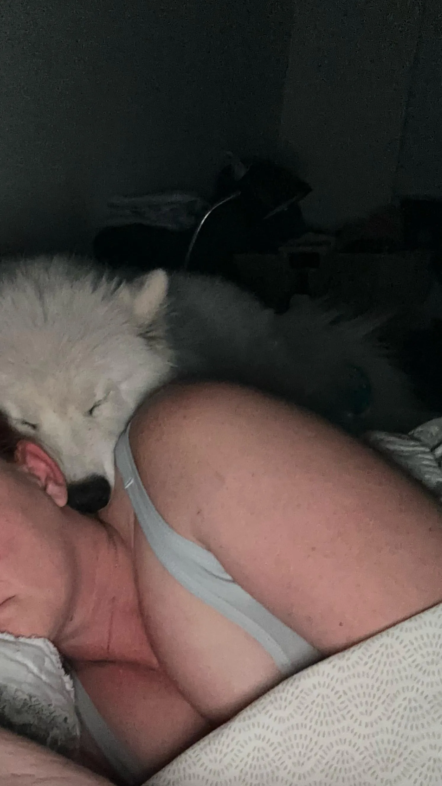 Hubby gone for the night. Should I go to sleep?