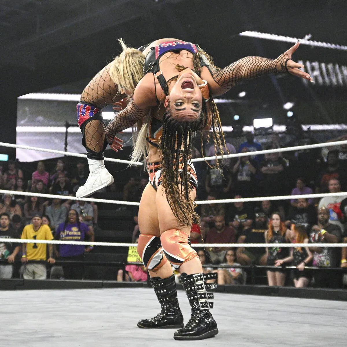 Jordynne with Jaida over her shoulders