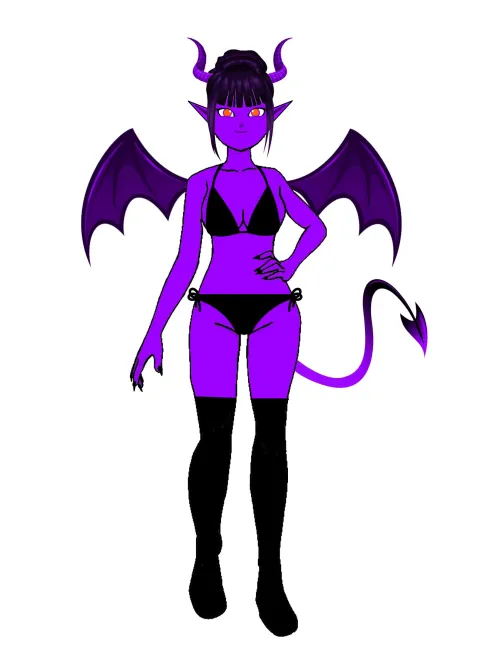 Made another Meru inspired succubus, Vijra The Succubus, would like some feed back too on what needs to be changed or fixed.