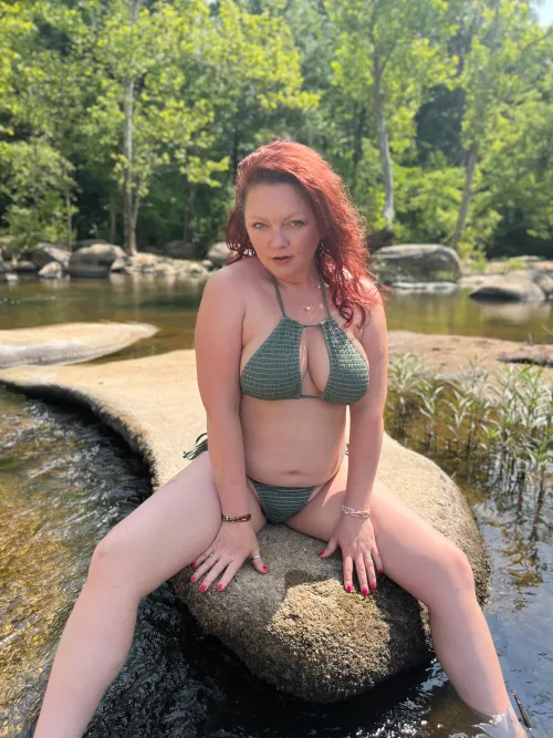 mom bod at the river