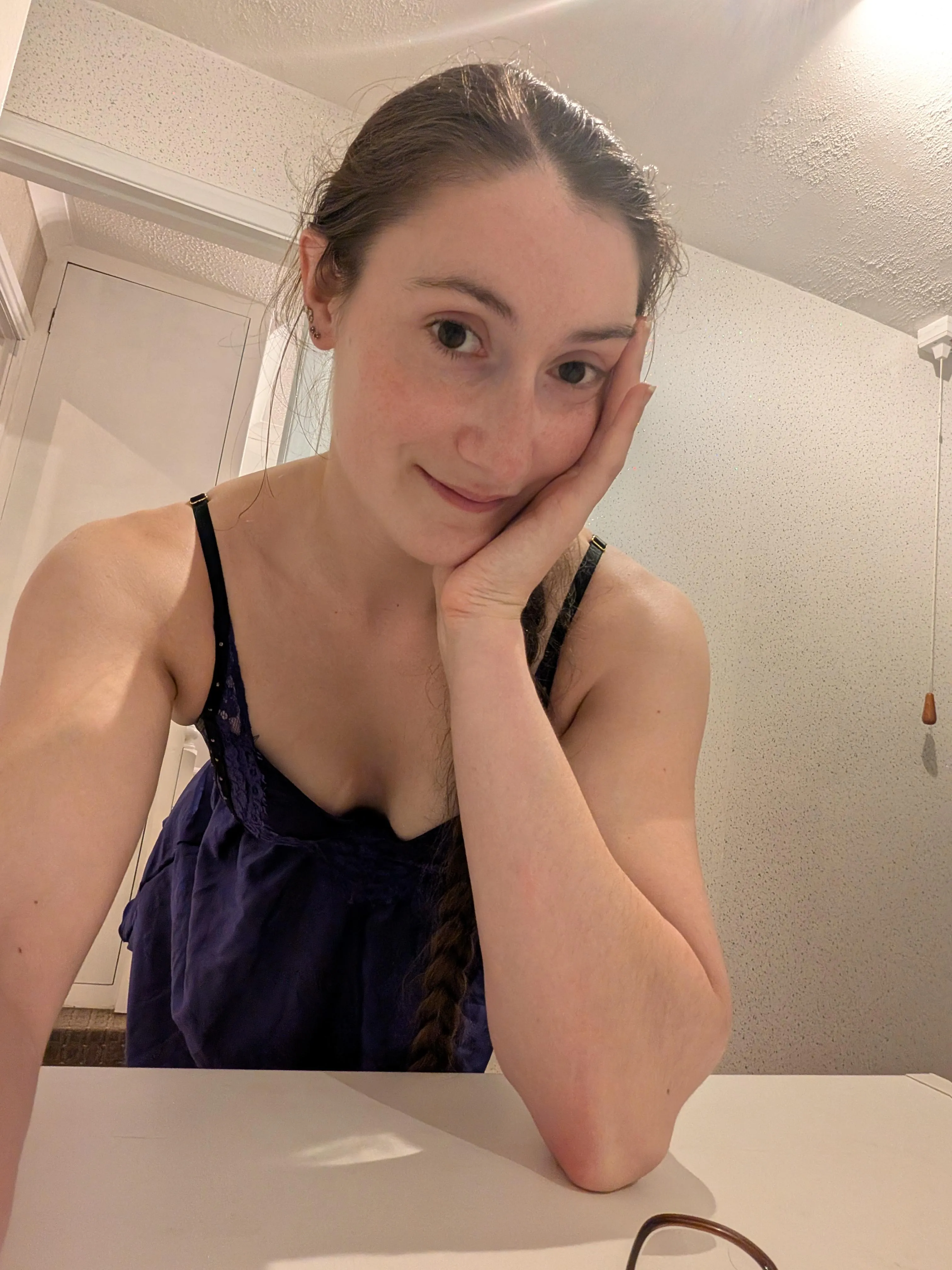 Nothing added… hopefully you think I'm as pretty as I feel 😇