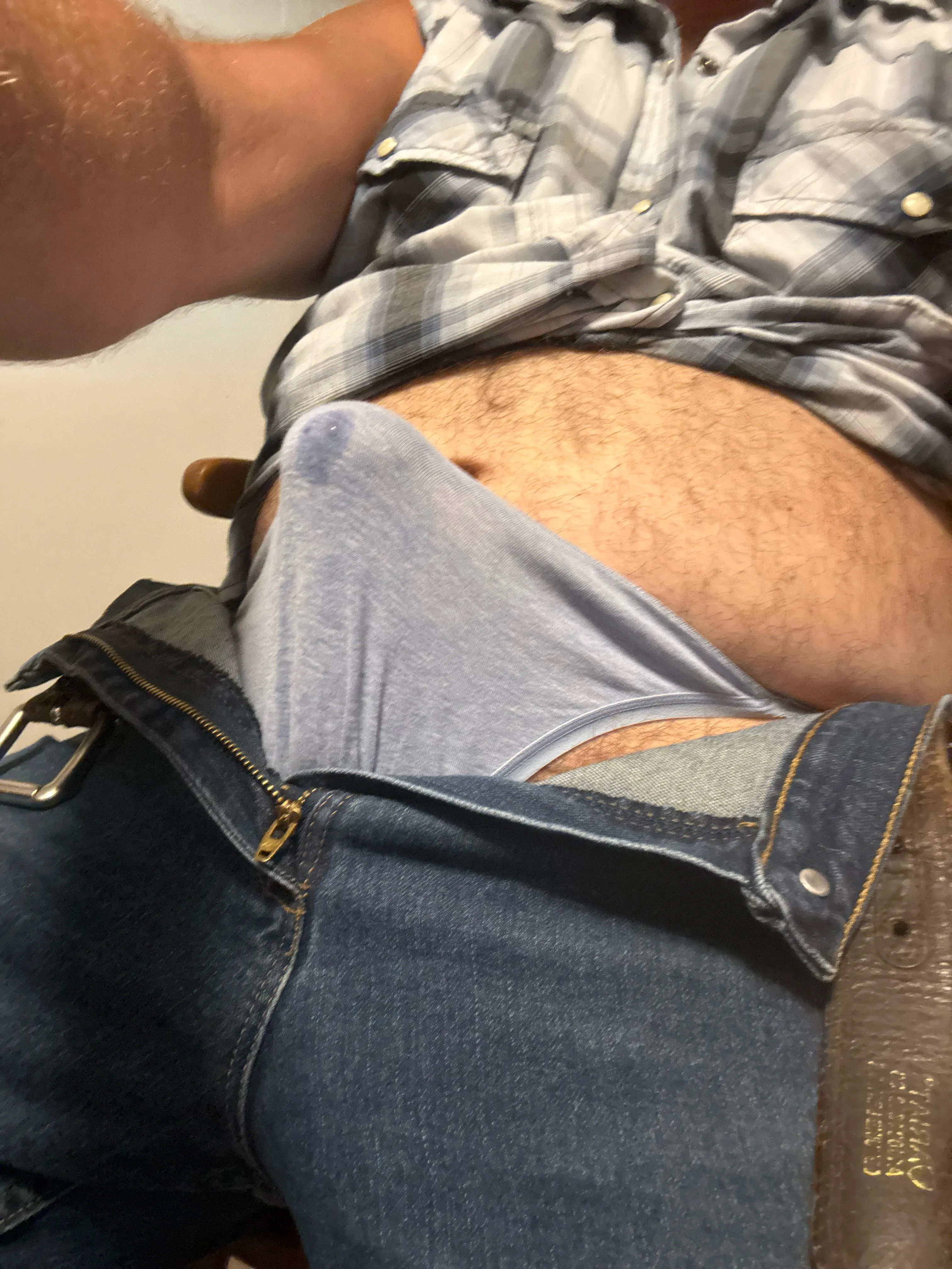 Panties under jeans are the ticket for hot summer days!