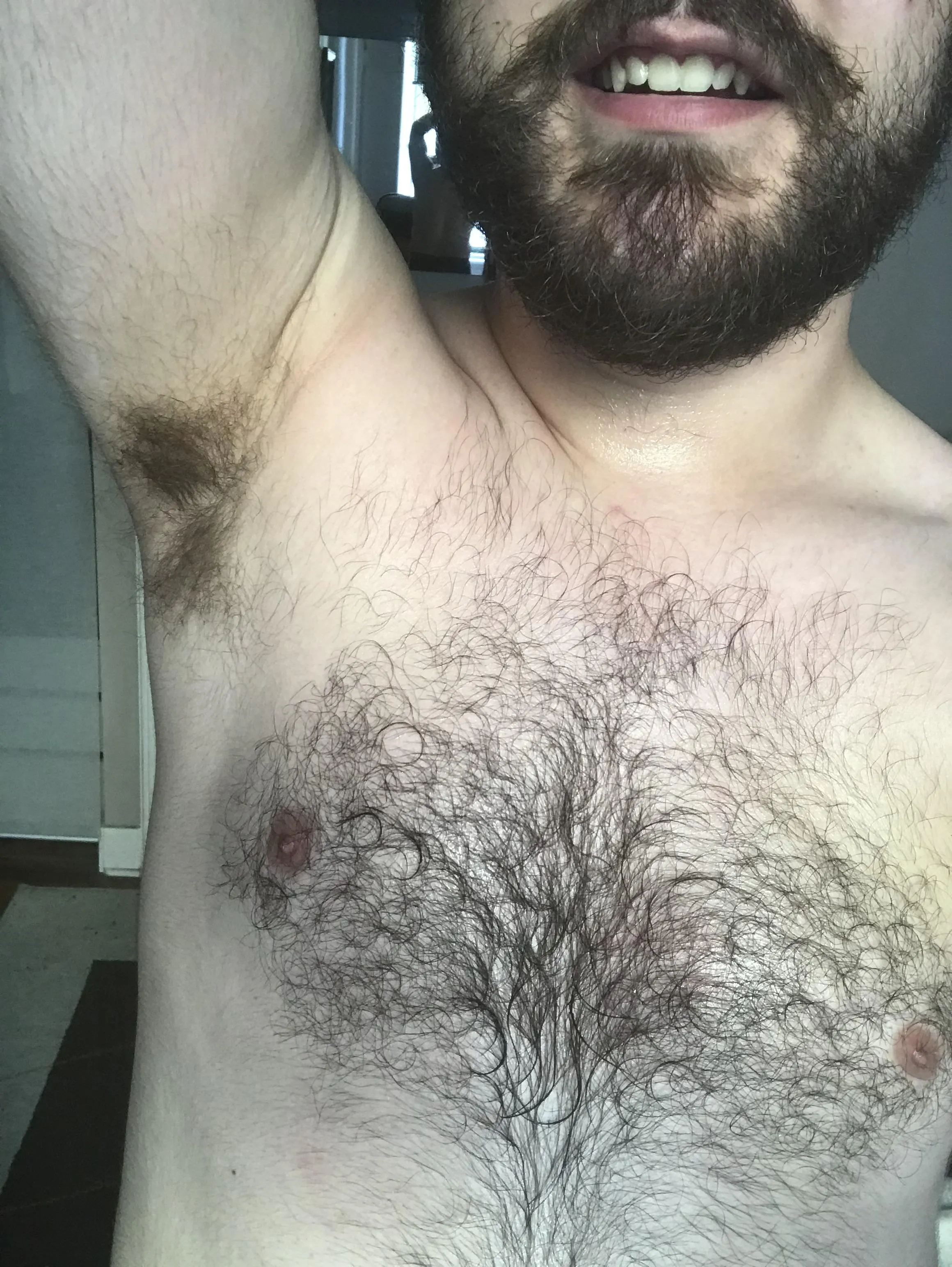 Summer coming through with the sweaty, hairy chest 🔥