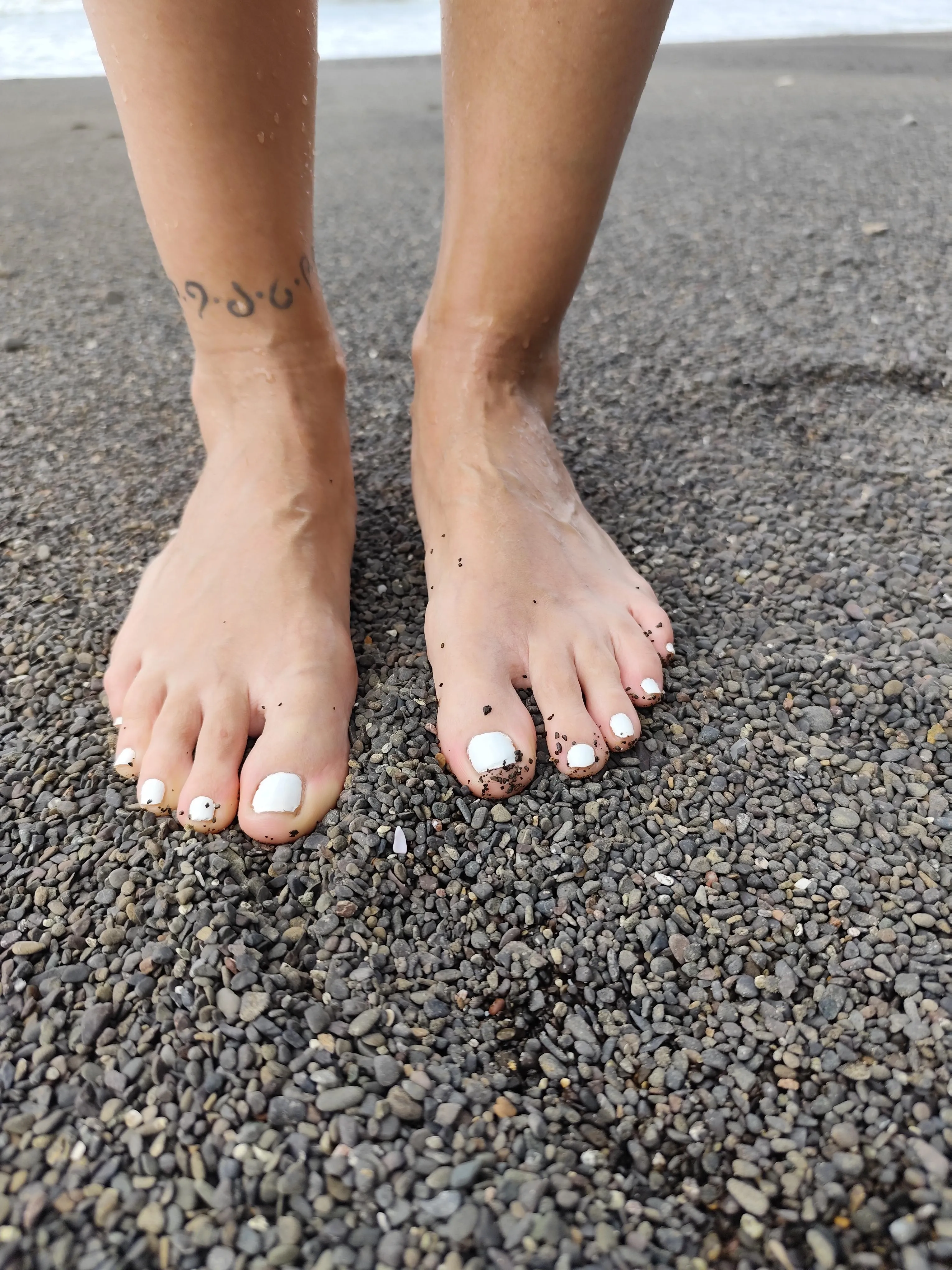 White toenails ready to be worshipped