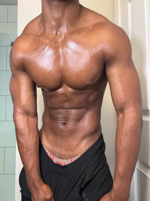 You watching my pecs or picturing yourself under them