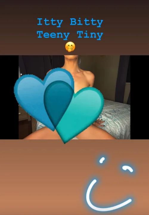 Do you think itty bitty titties are a good place for your cum? 😈😝🤭