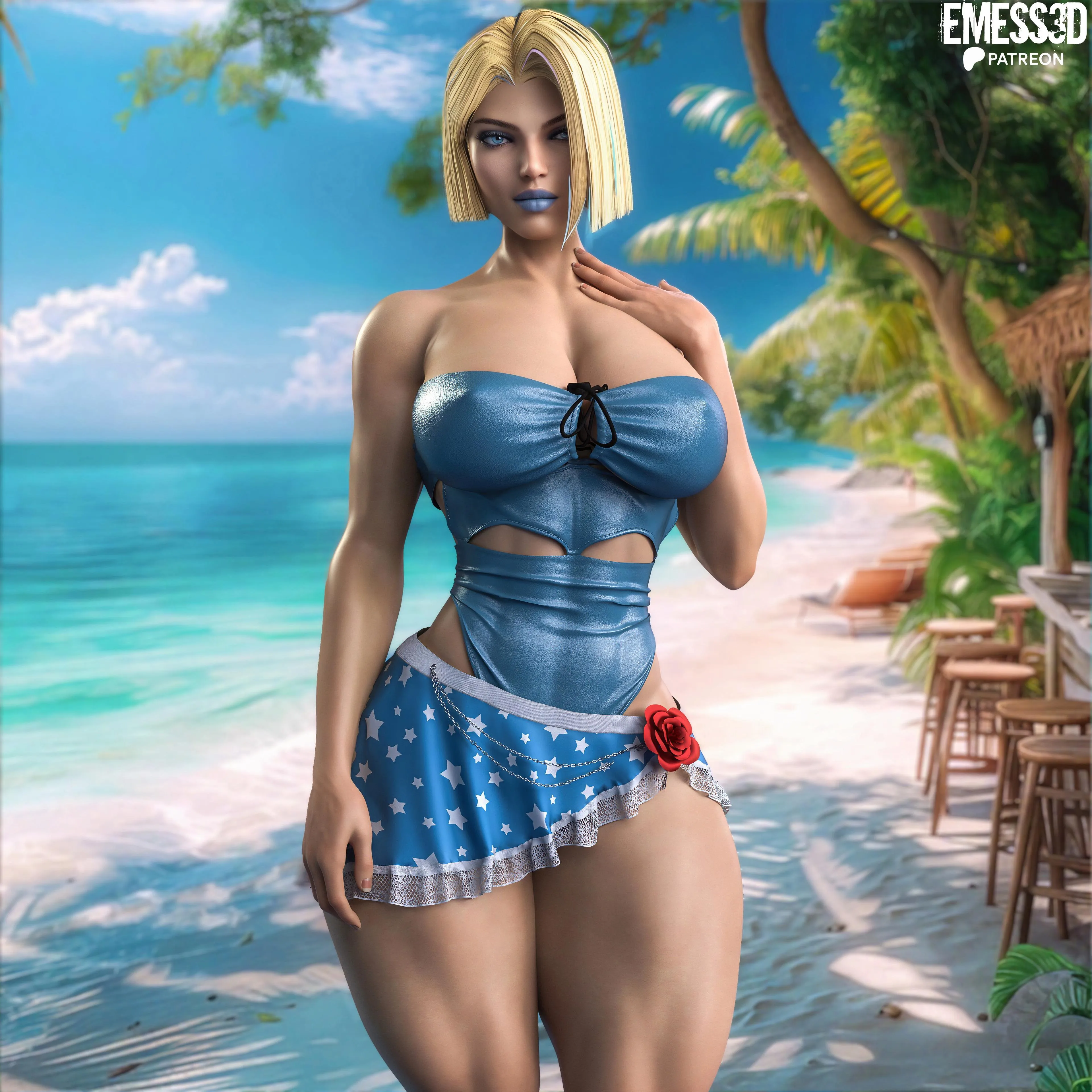Emma Frost at the Beach (EmessSFW) [Marvel]