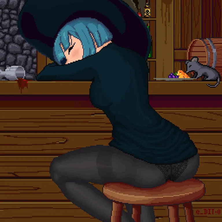 Witch in tavern