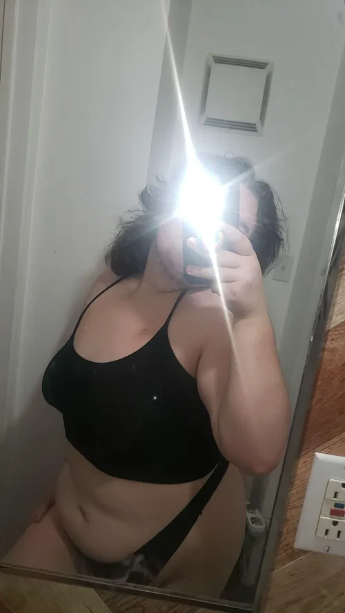 Serving just enough skin to spark your imagination, do you want to see the rest baby? [Showing off]