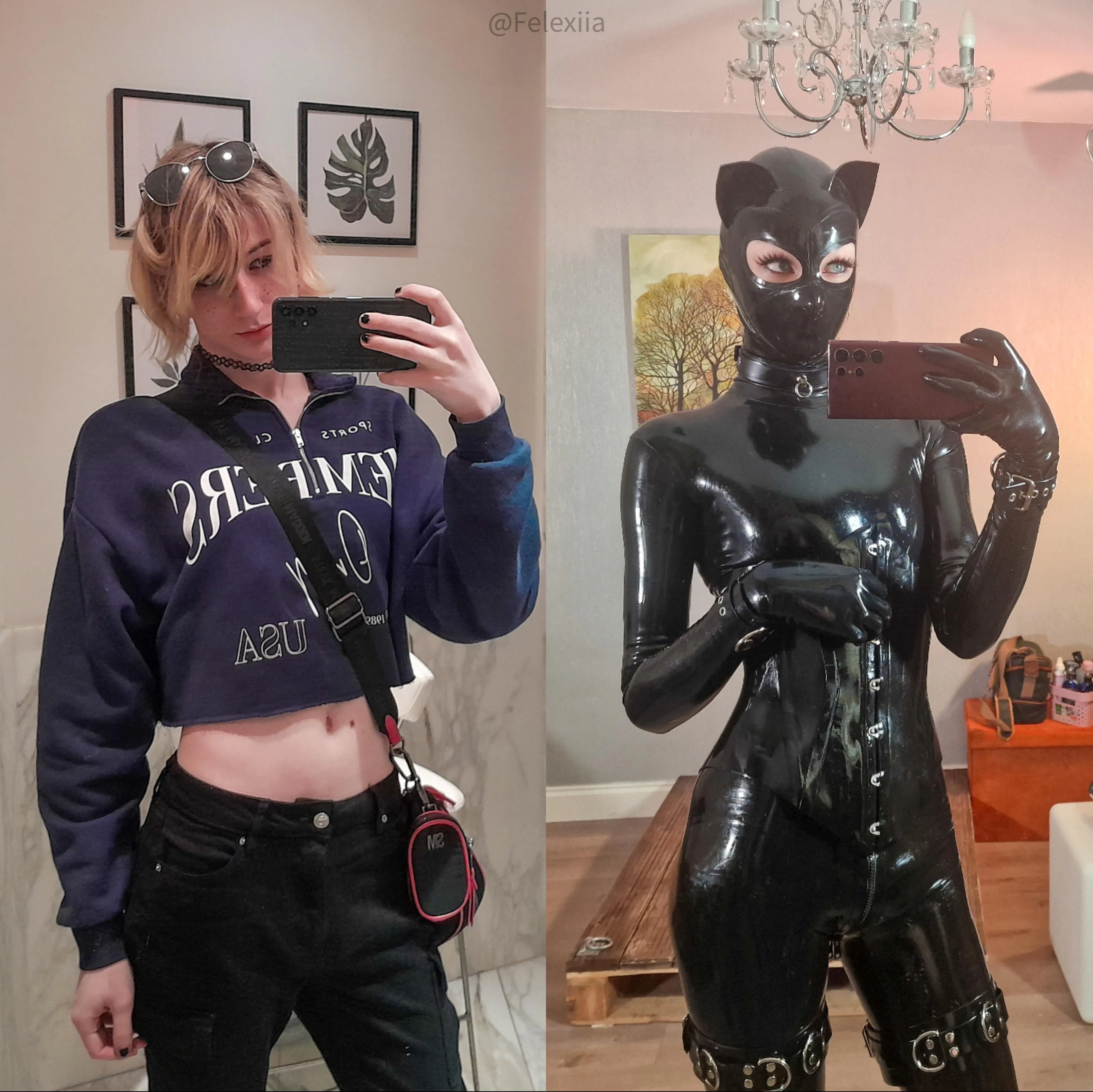From slutty casual to latex kitten [oc]