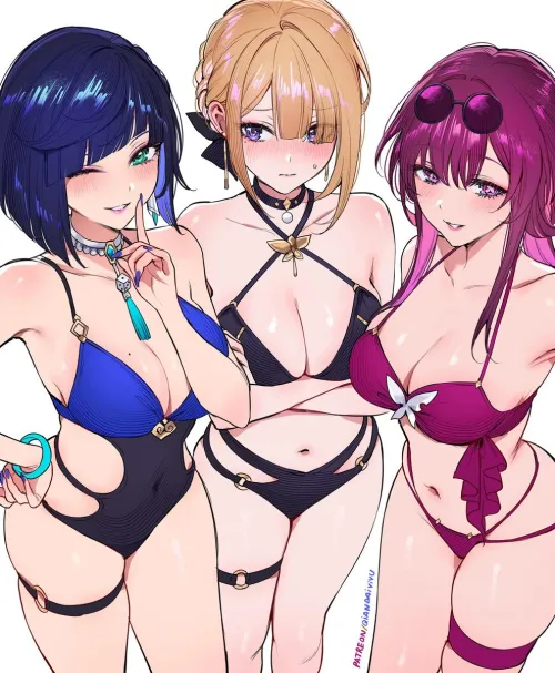 Mommies in swimsuit