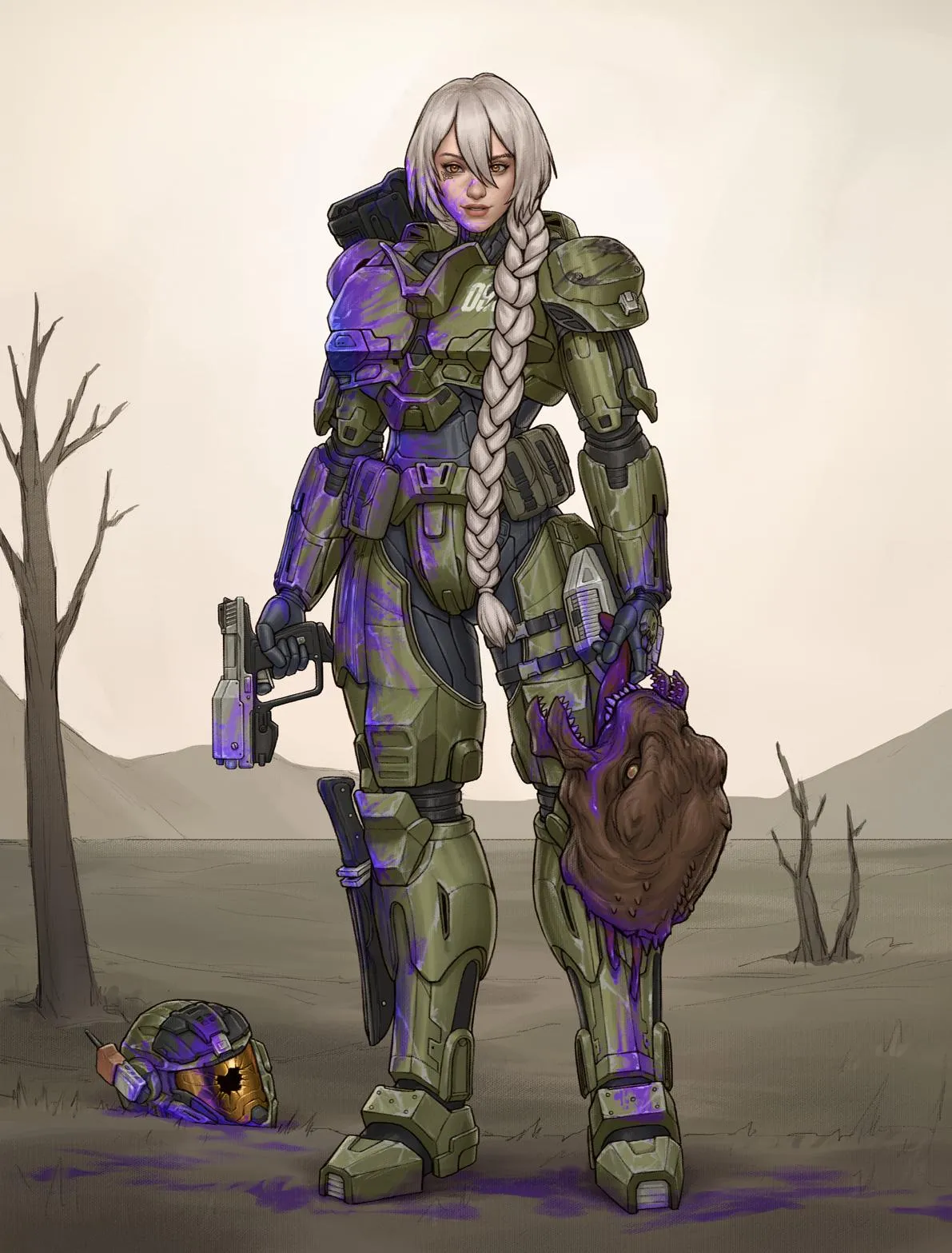 Master Chief, but female from Halo by yangzheyy