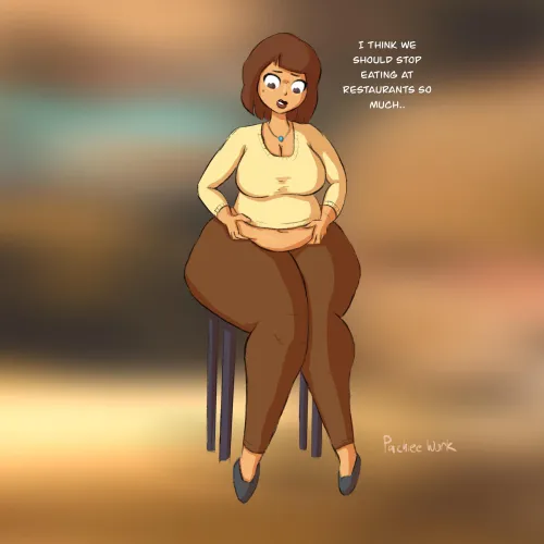 What restaurant food does to a woman(by me)