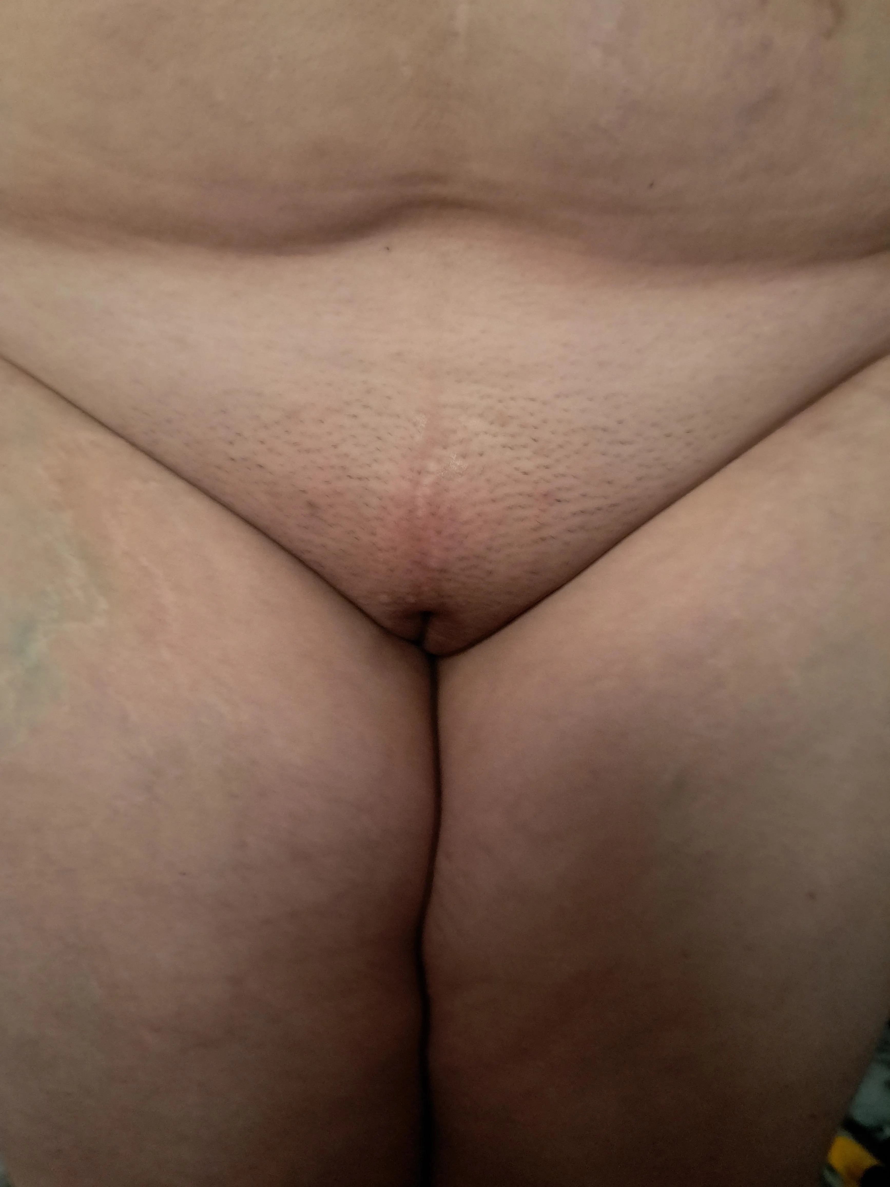 Her big mound playing peekaboo!