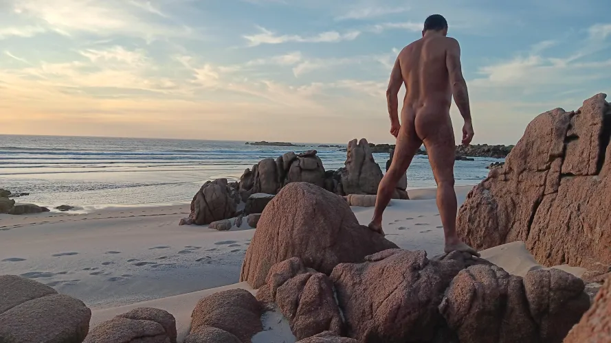 The best plan. Sunset at the beach