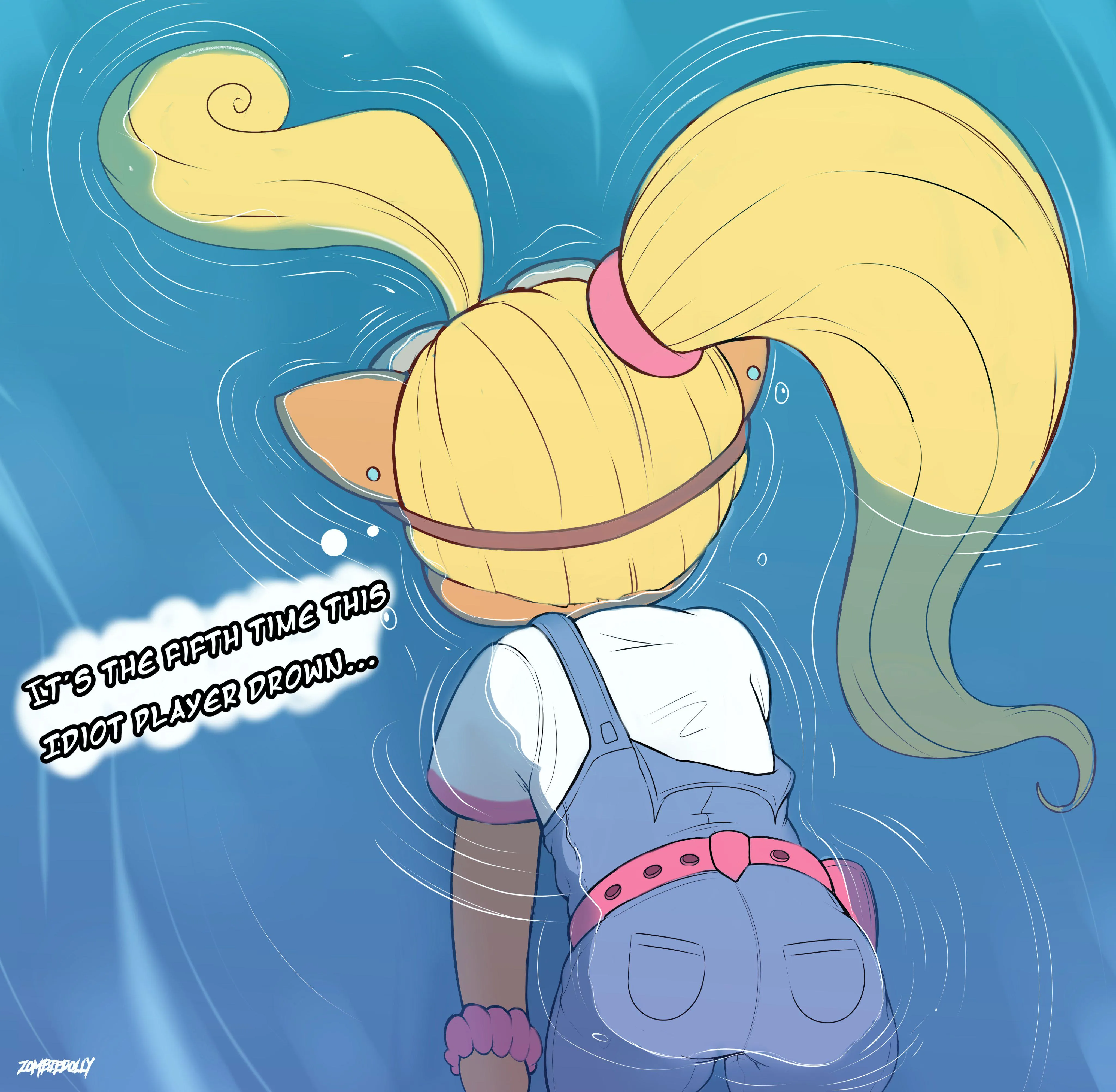Coco Bandicoot drowns for the fith time (OC) (Zombiedolly)