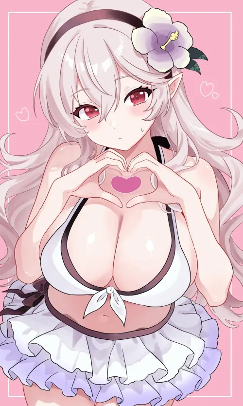 Corrin making a heart (Twitter: @n_54__)