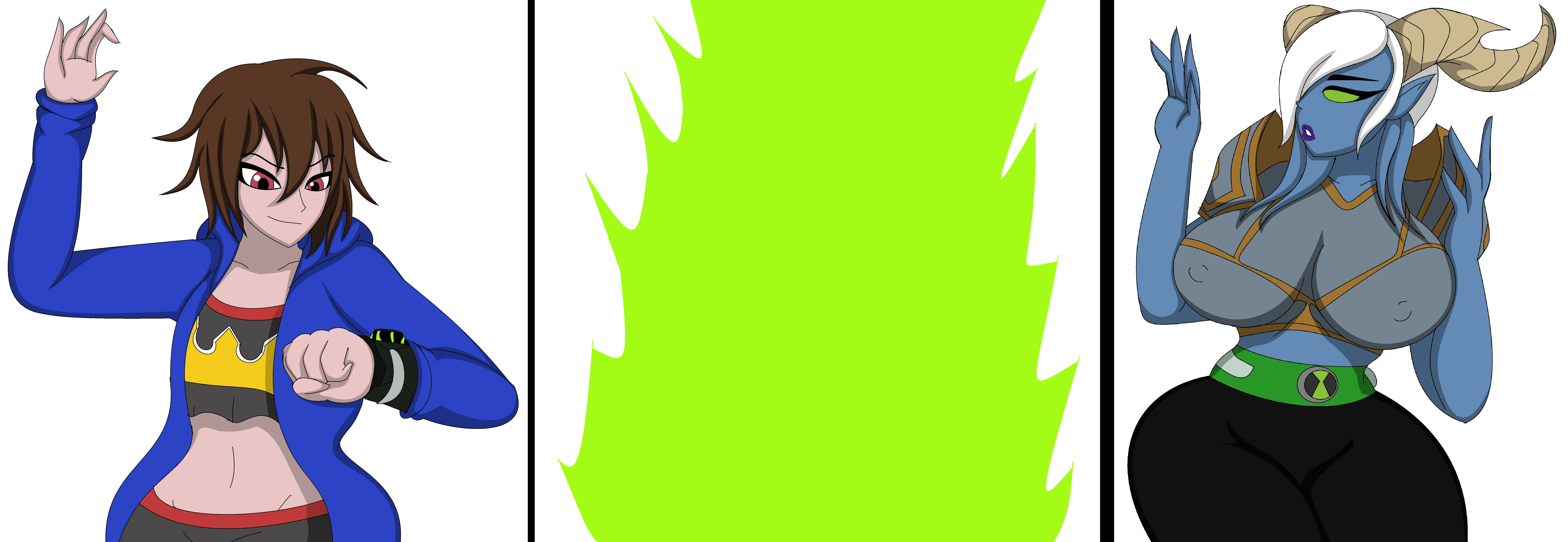 Femboy transforms into female Draenei (art by: cbear624) link in post