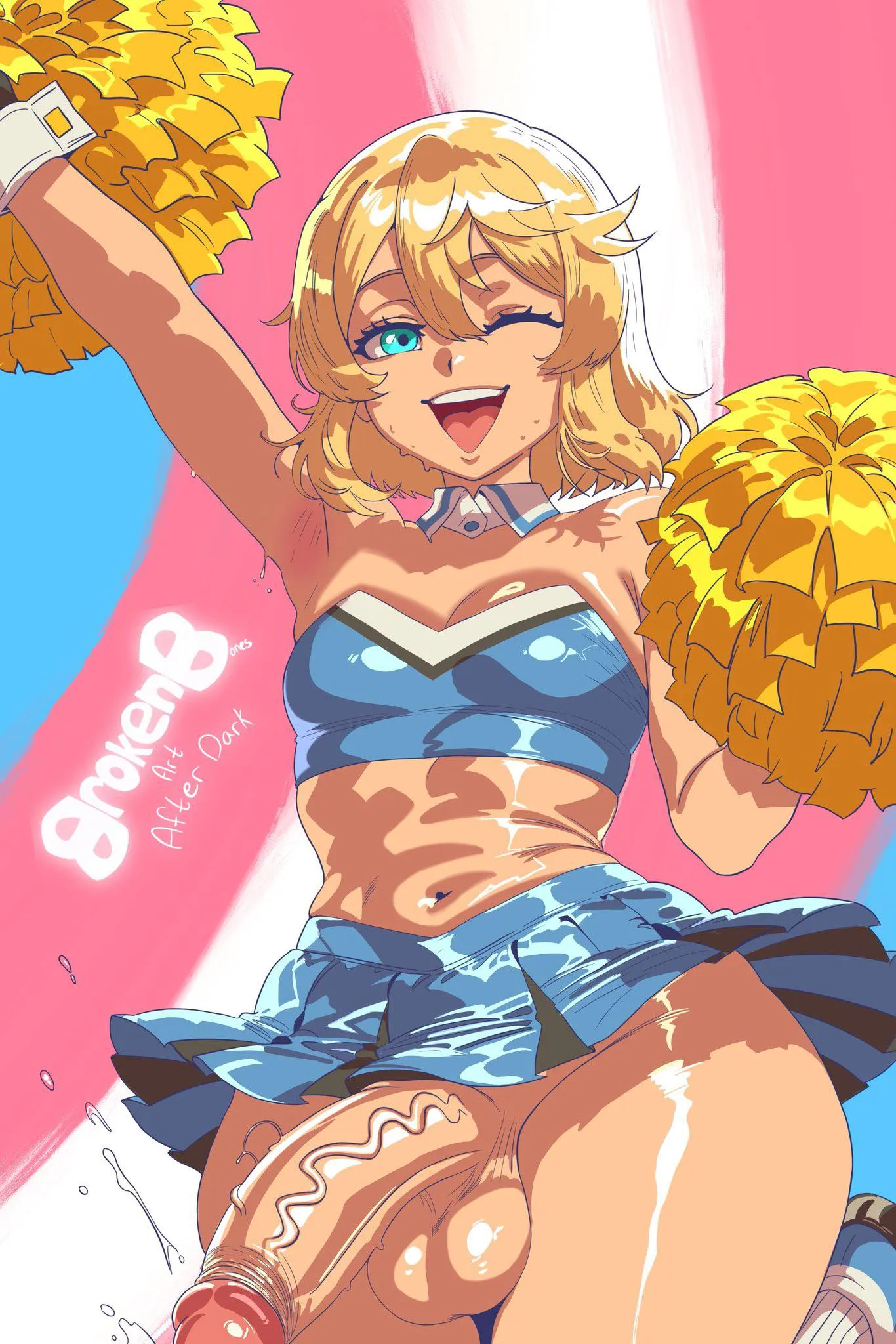 The month may be over, but Bridget's still cheering you on! Always be proud of who you are!! 📣📣📣 (Broken Bones Art)