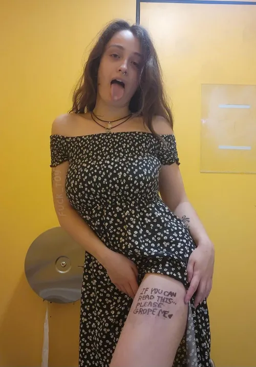 The writing was a little visible every time I took a step. I was so nervous (and wet)