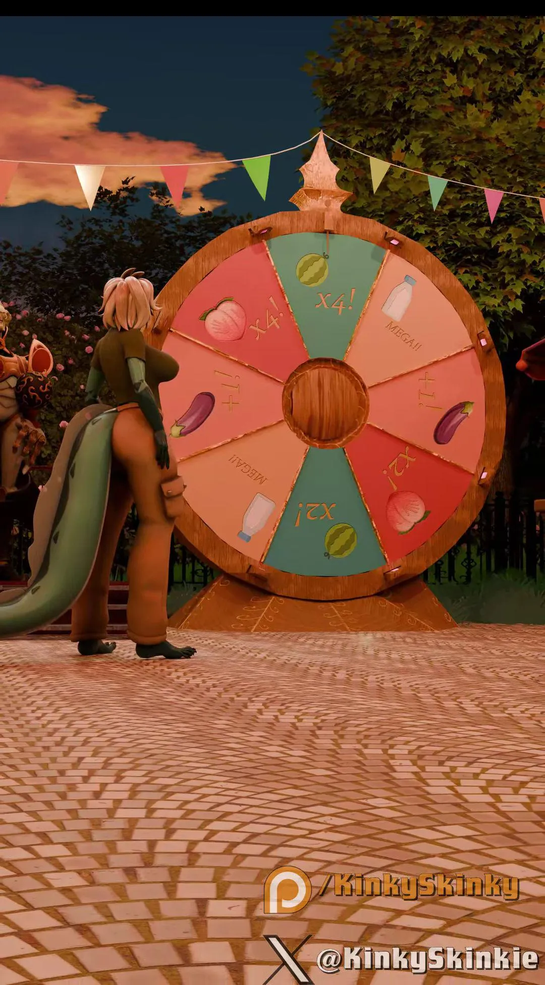 Ey ey, it's animation time. Some good ol' carnival fun, you know. Balloons, funhouse mirrors and the very special wheel of fortune. Truly and expansive experience. (kinkyskinky) Animation Link ↓