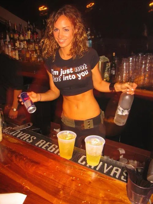 Cute bartender