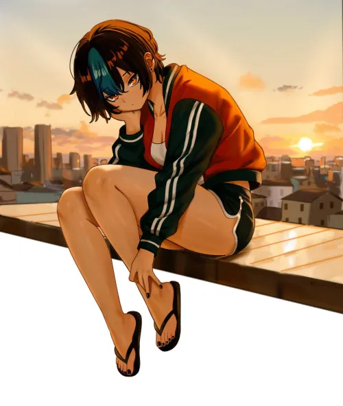 Tomboy and a Comfy Sunset [Original]