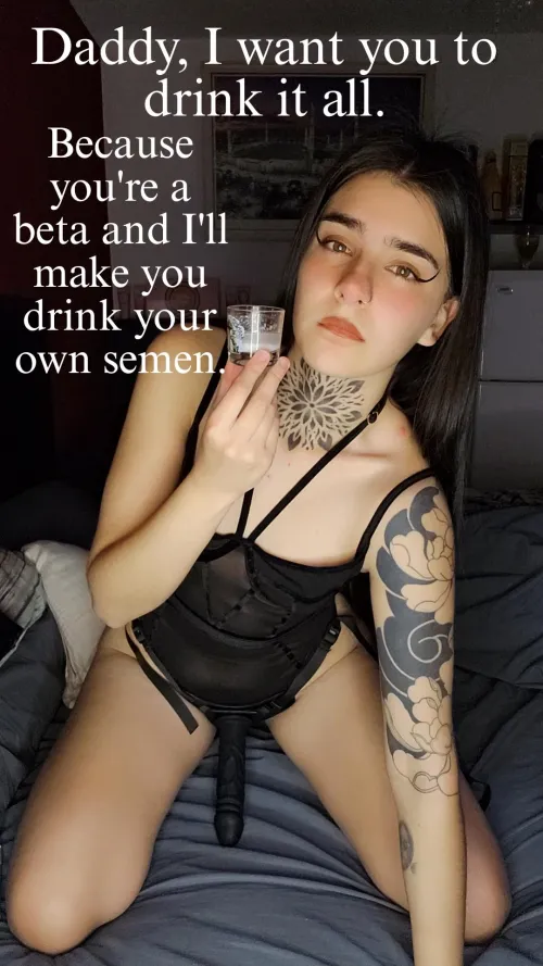It's time to eat your own cum, daddy.