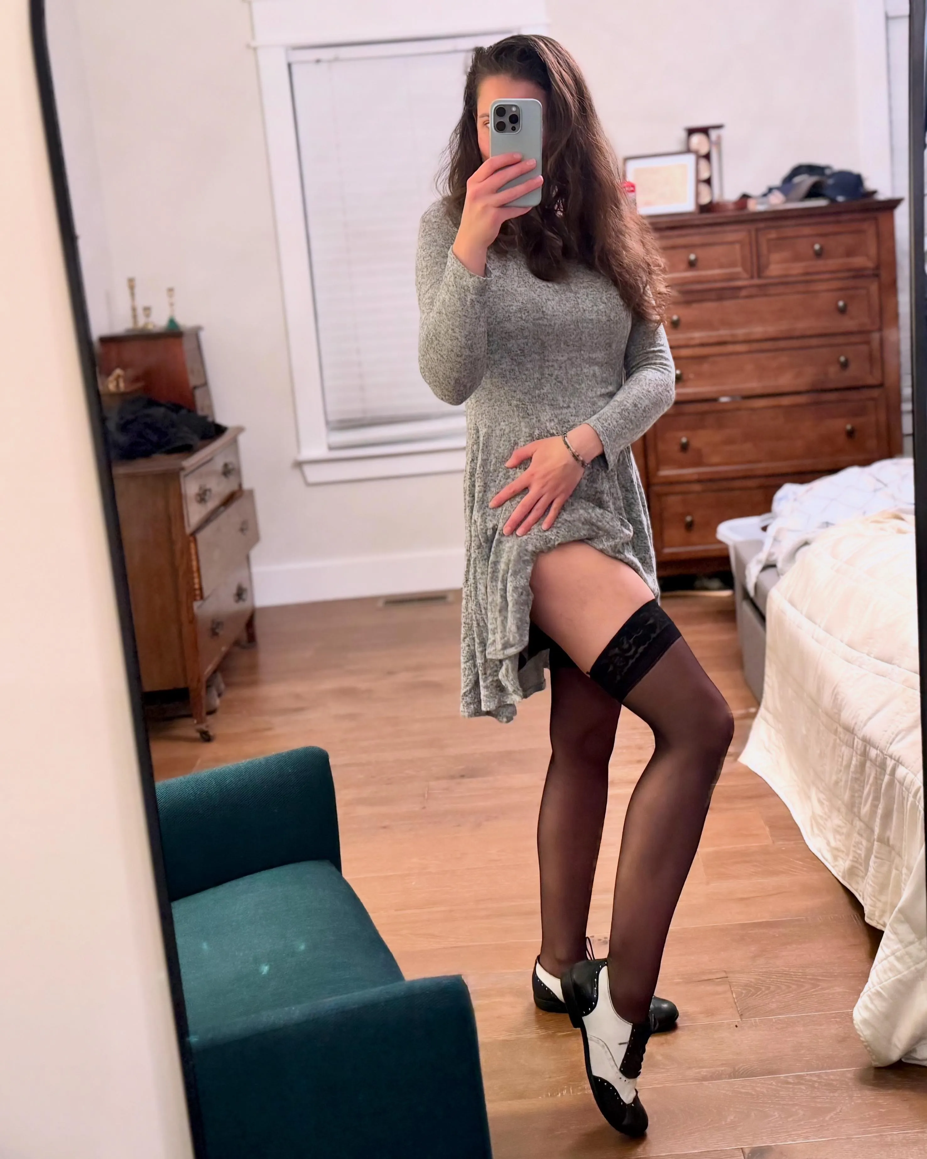 Last minute check in the mirror