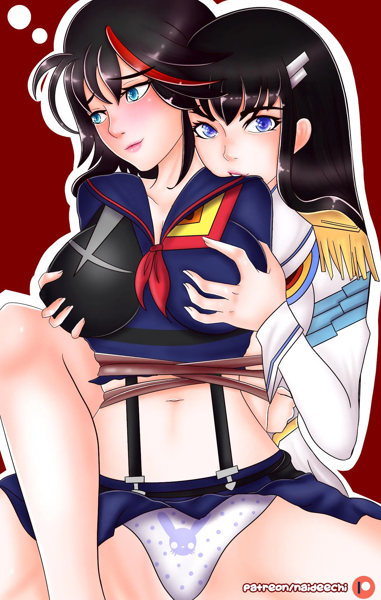 Satsuki has Ryuko at her mercy [Kill la Kill] (naideechi)