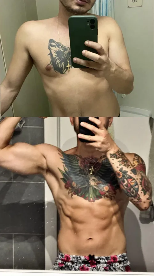 2 years working out consistently. trying to have a clean bulk in the next couple of months