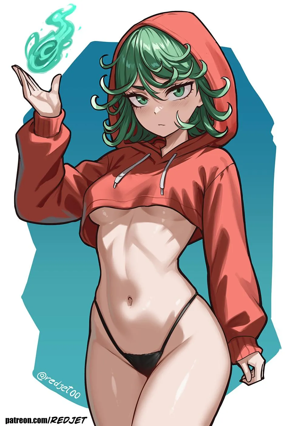 Crop-Top Hoodie Tatsumaki [Hololive]