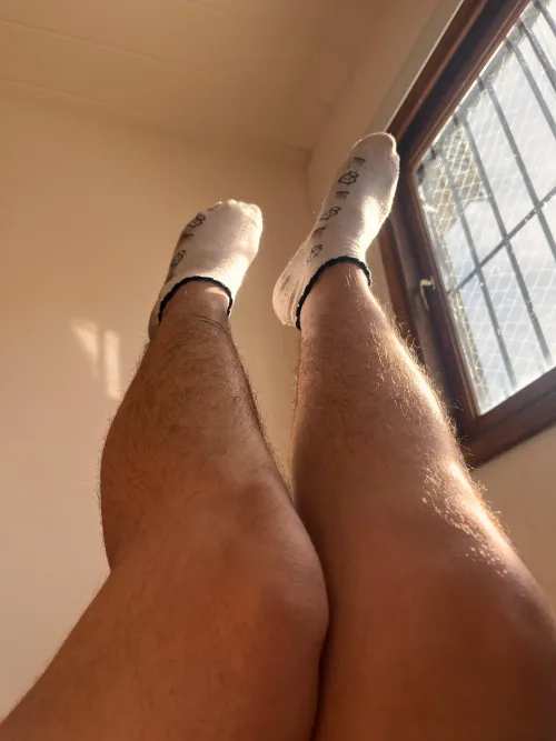 hairy legs to always be more comfortable with my body. Do you want me to squeeze you with my legs?