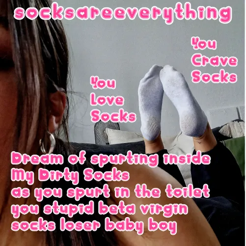 Little beta losers like you dream of spurting inside my divine dirty used socks. They are perfect beta sperm destroyers. SocksAreEverything2 on ImageFap