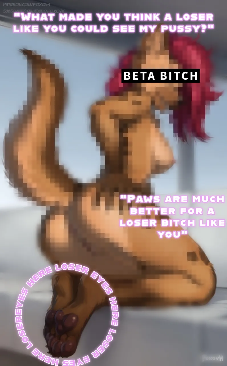 Okay, ONE more censored caption for you dumb gooners :p