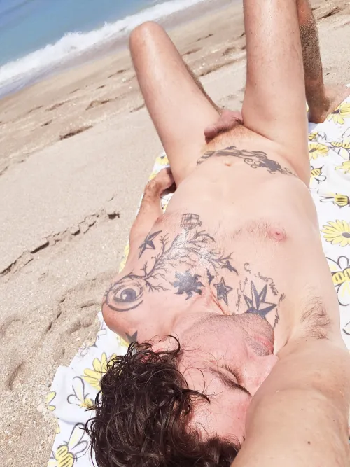 Relaxing at the beach