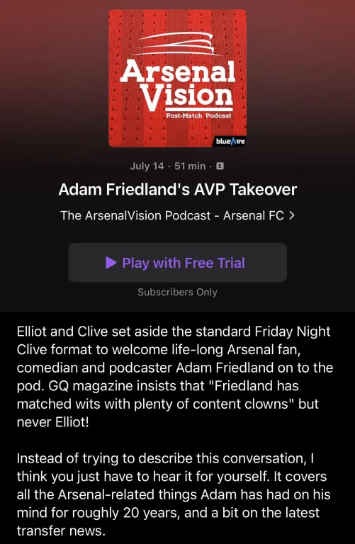 I forgot that Adam is a Gooner I forgot that Adam is a Gooner