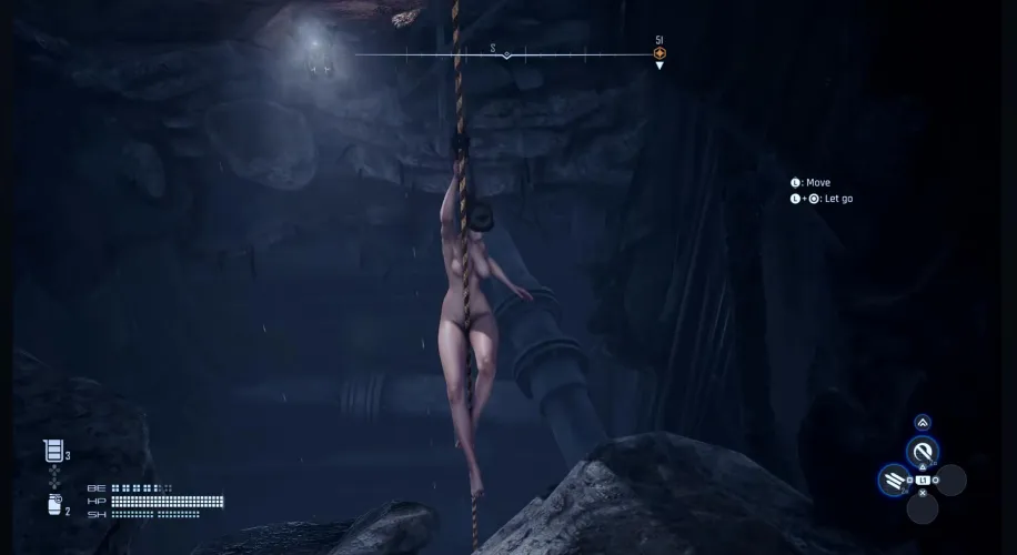 Eve grinding her way down a rope - Stellar Blade