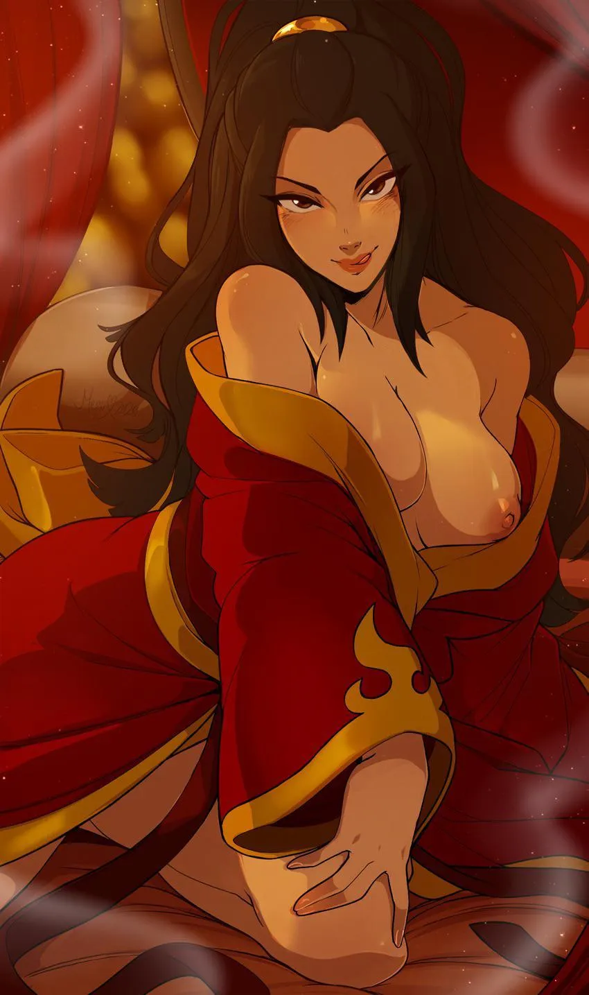 You walk into your room and find Azula like this… (merunyaa)