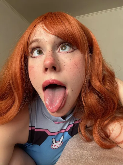 Dripping wet and caught in ahegao — begging for your hard cock