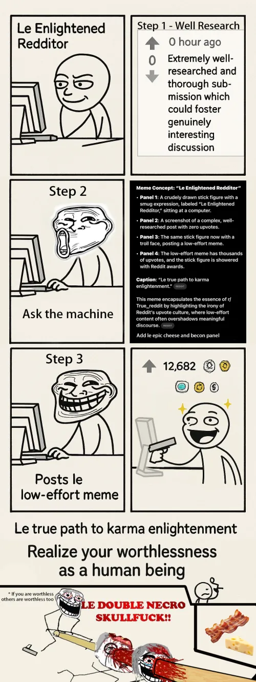 Le true path to karma enlightenment.