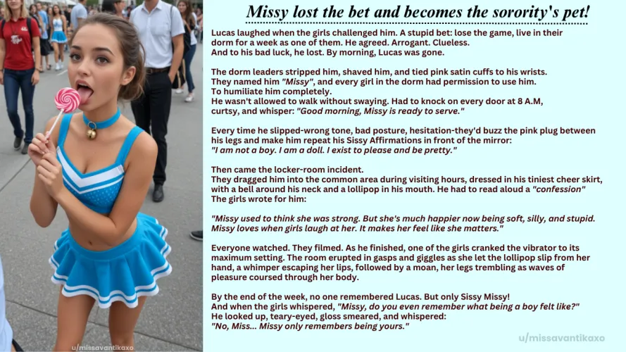 Missy Lost a bet with the Sorority girls!