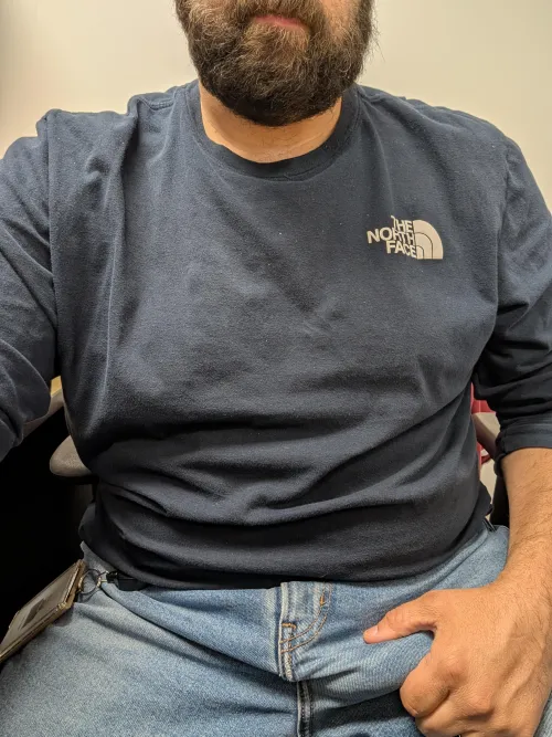 Bulging up at my desk. Hope no one comes by.