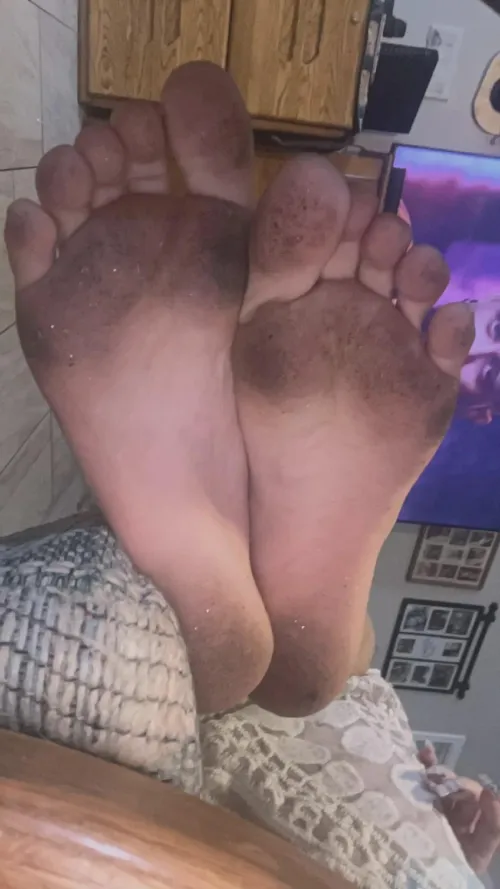 Clean them like a good boy.