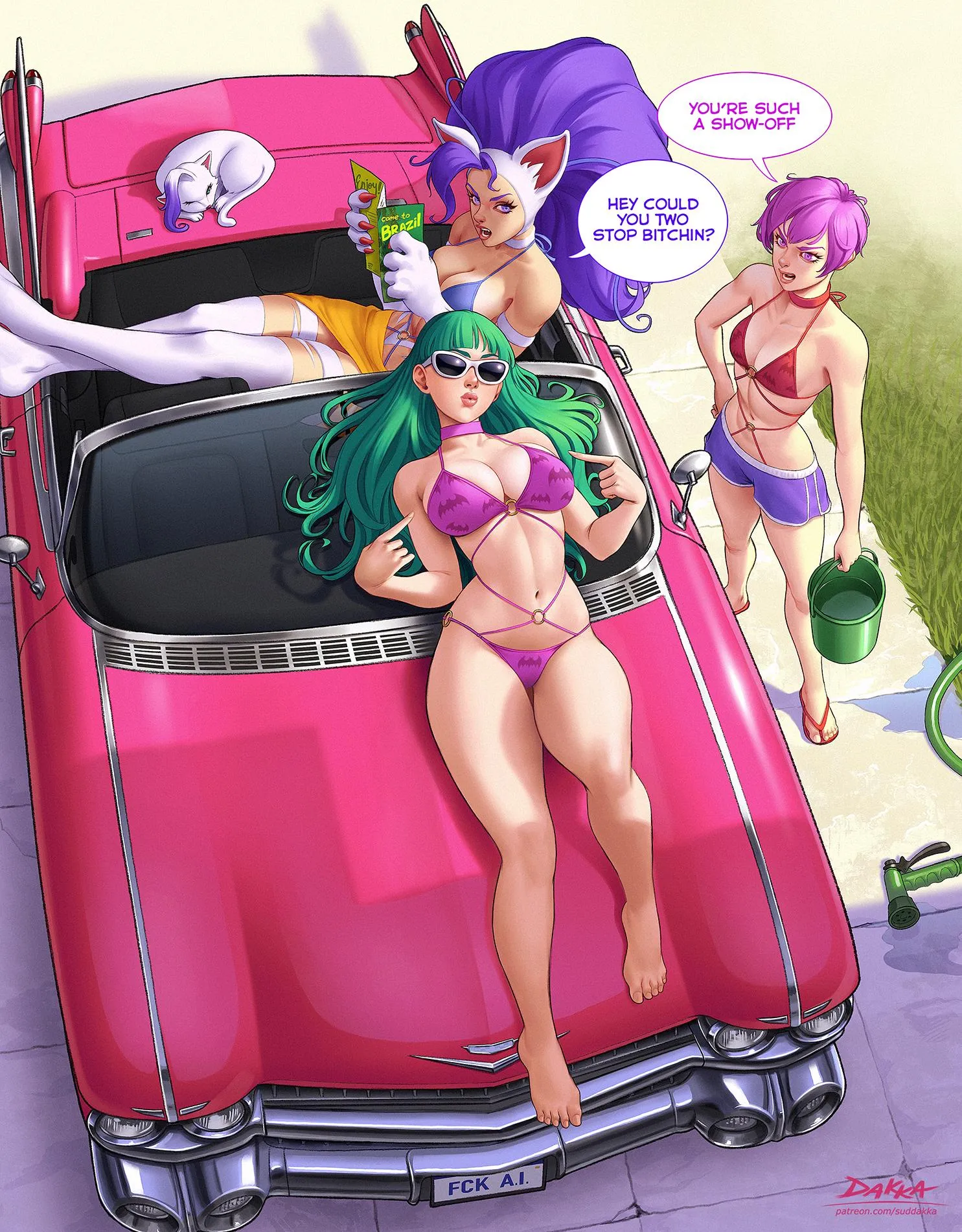 Darkstalkers Roadtrip (Art by me, Suddakka)