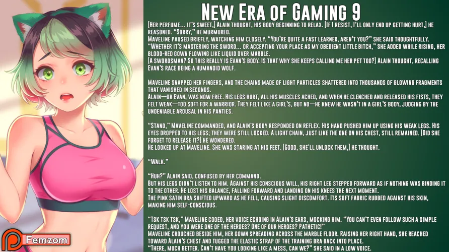 [Femzom] New Era of Gaming 9 Forced Feminization Caption
