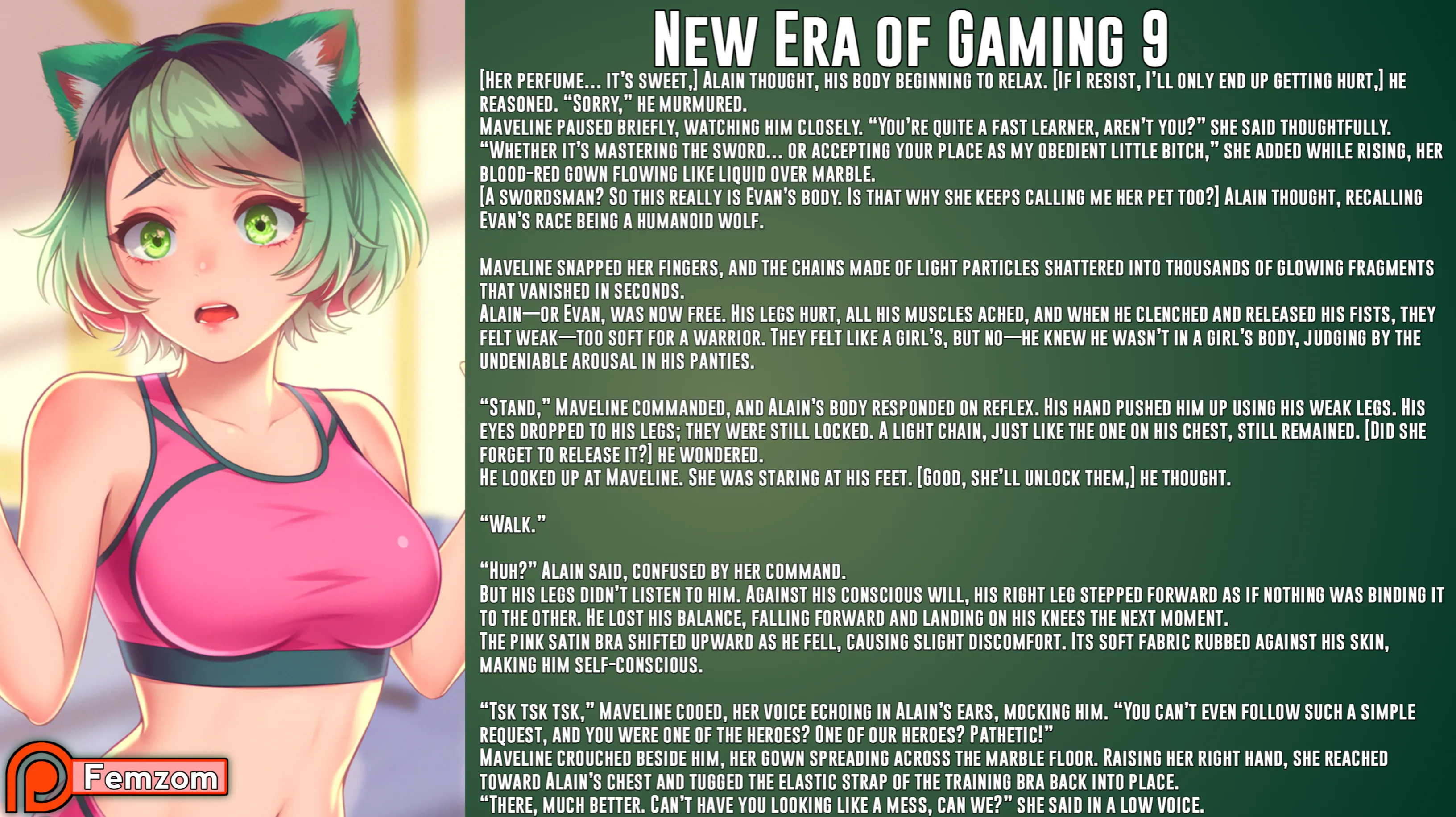 [Femzom] New Era of Gaming 9 Forced Feminization Caption